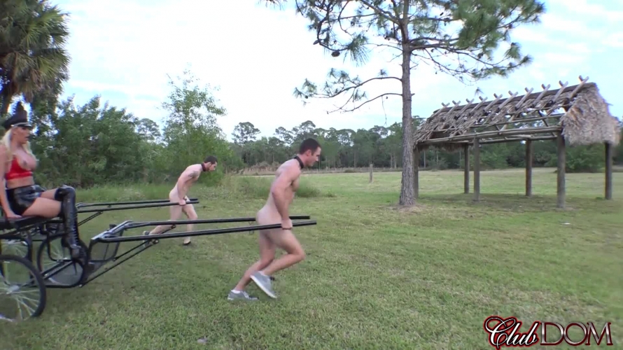 Cherry & Alina Pony Cart Boot Worship